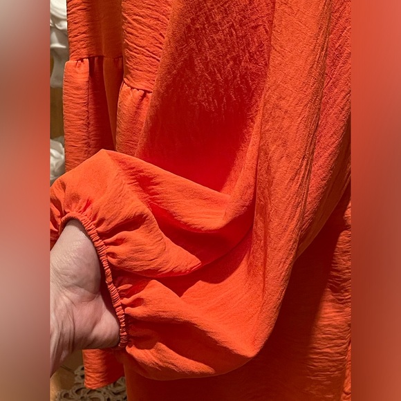 QUEEN FOR A DAY Top by ENTRO for CHIC SOUL Orange XL more like 2X UNWORN Flowy - Picture 11 of 11